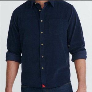 UNTUCKit Chaintre Navy Blue Corduroy Shirt - Large